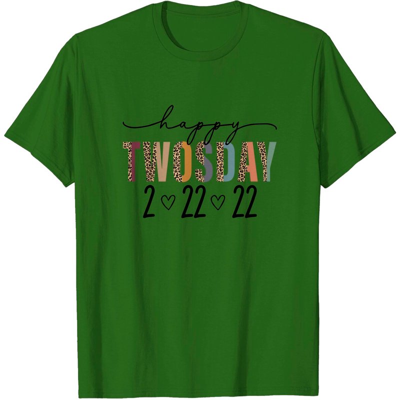 T-shirt Leopard Happy Twosday 2022 pour hommes — T-shirts pour hommes