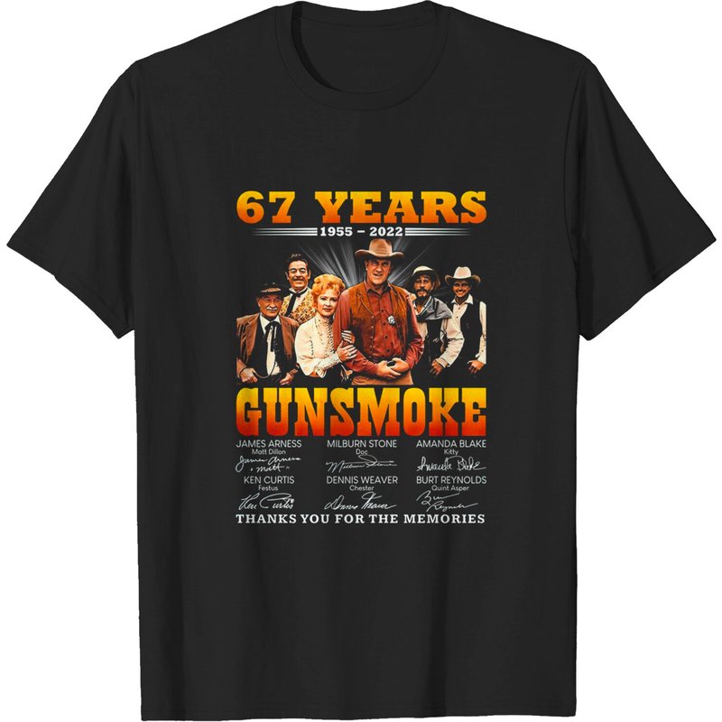 Gunsmoke Movies T-Shirt 67th Anniversary 1955-2021 for Men — Mens T Shirts