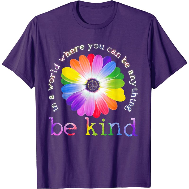 T-shirt Be Kind - Message Hippie pour la Journée de l'Unité — T-shirts pour hommes
