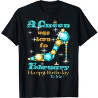 Une Reine Est Née En Février T-shirt Anniversaire — T-shirts pour hommes