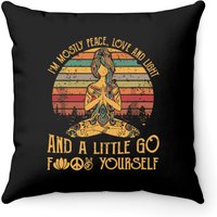 Coussins Décoratifs I'm Mostly Peace Love And Light & Little Go F Yourself — Coussins décoratifs