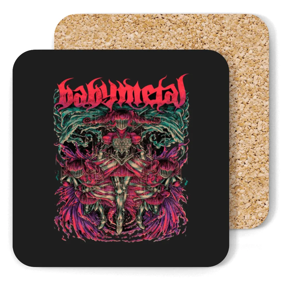 Sous-verres de mode pour hommes Babymetal Art avec fond en liège — Sous-verres et napperons