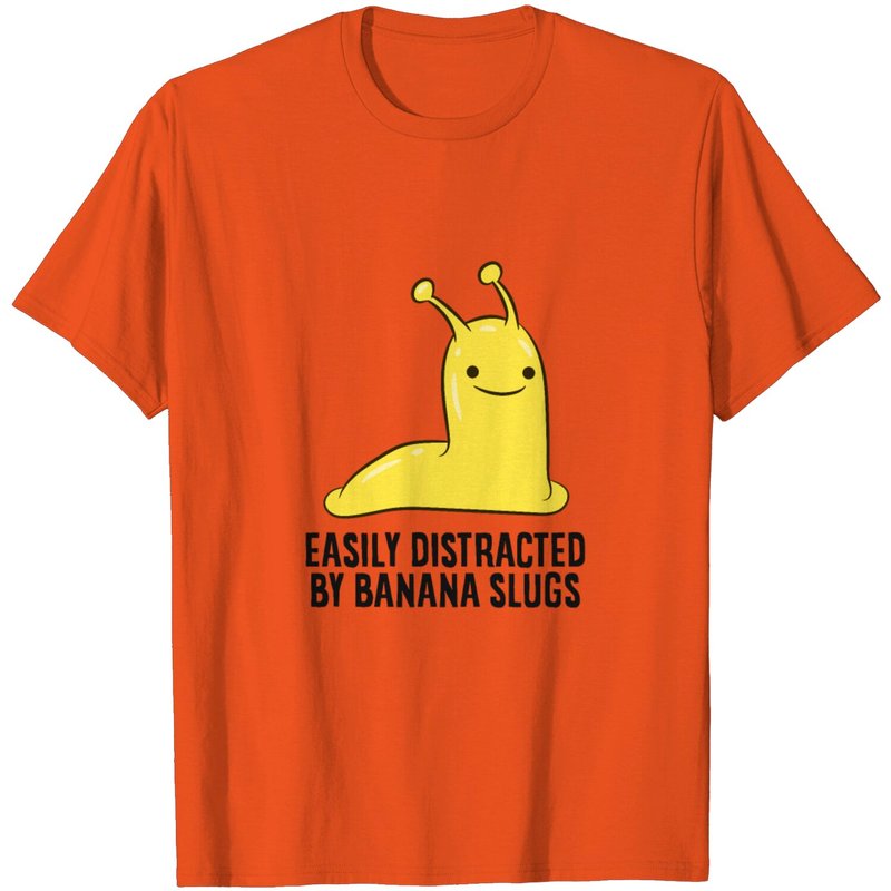 T-shirt pour hommes facilement distrait par un limace banane — T-shirts pour hommes