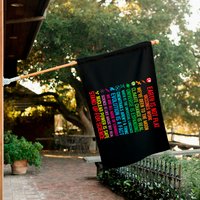 Earth Is Not Flat Vaccines Work Climate Change Science House Flag — Decorative Flags