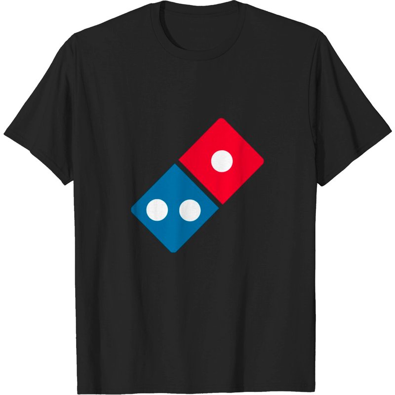 T-shirt Dominos pour hommes en noir