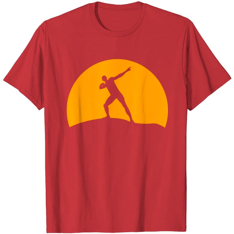 Usain Bolt Sunset T-Shirt for Men in Black — Mens T Shirts