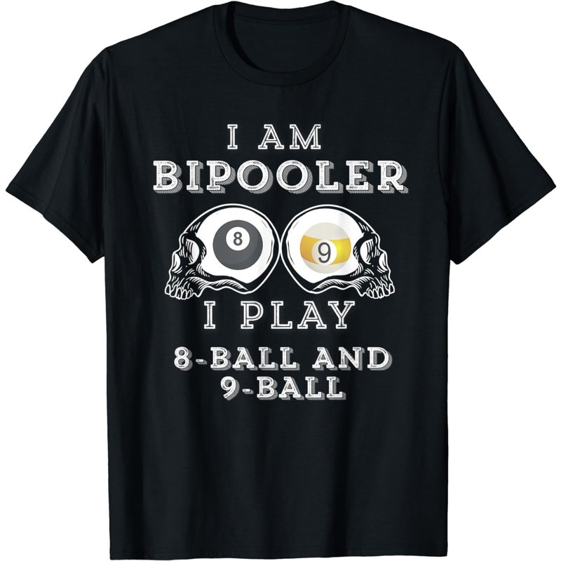 Bipooler Play 8-Ball and 9-Ball Men's T-Shirt — Mens T Shirts