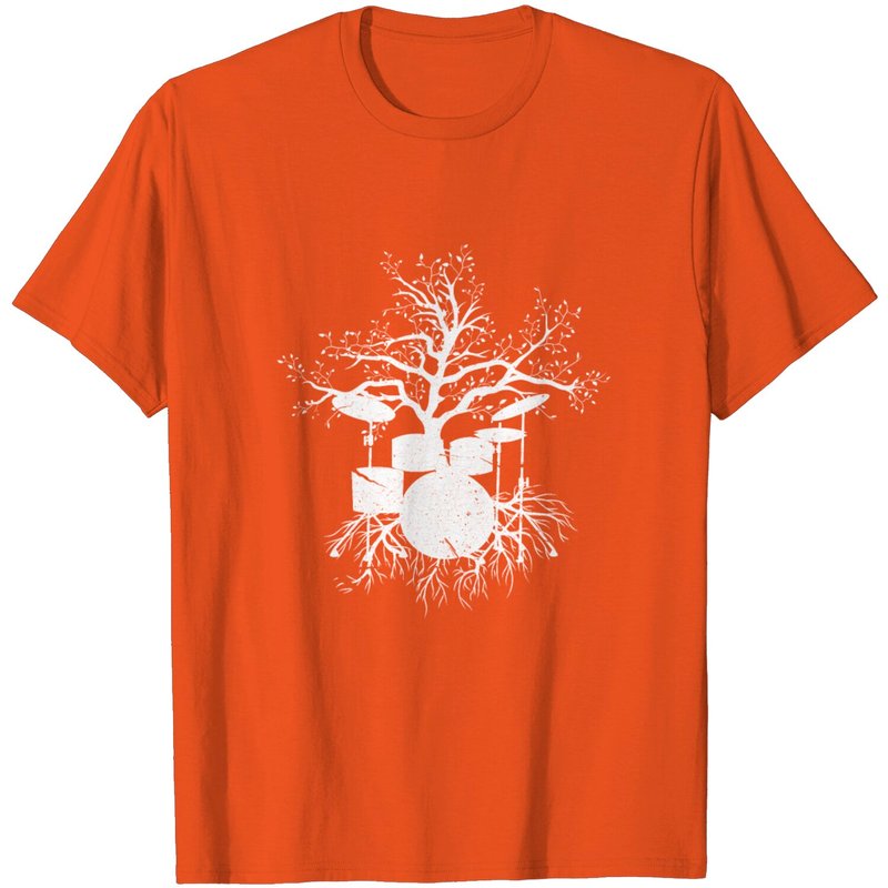 T-shirt Drummer Tree pour hommes - Noir