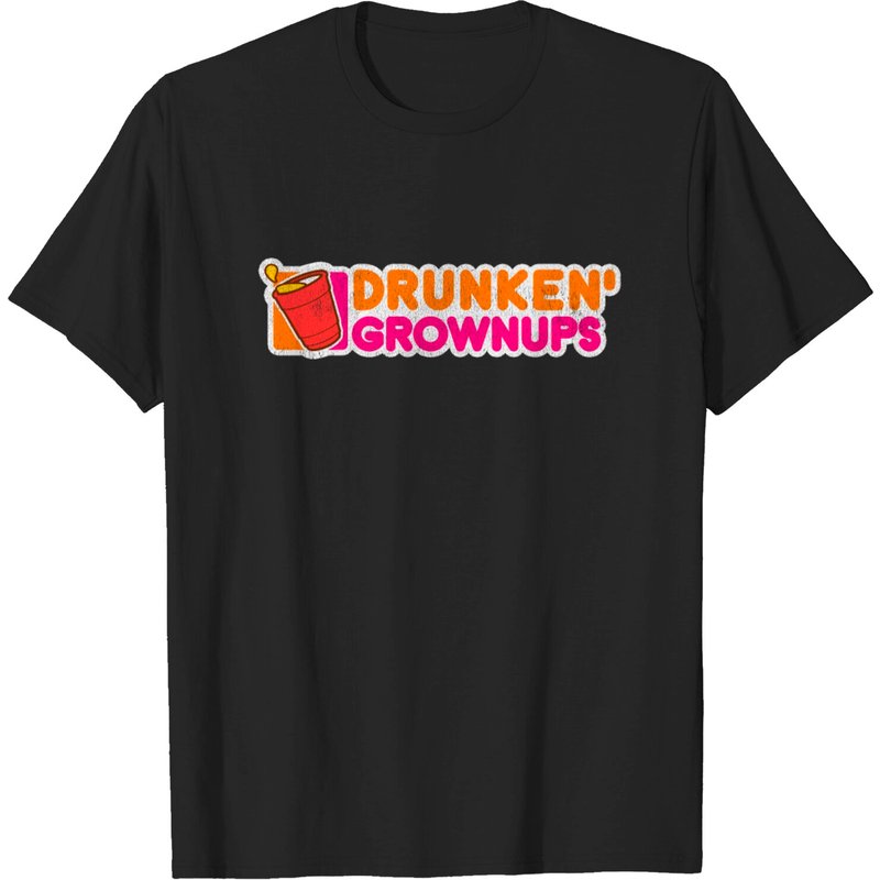 T-Shirt Drunken Grownups pour Hommes - Noir