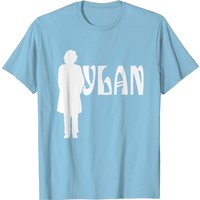 T-Shirt Silhouette Blanc Bob Dylan pour Hommes