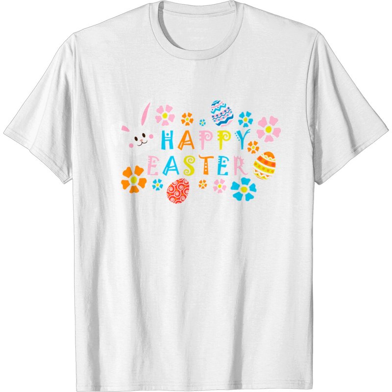 T-Shirt Joyeuses Pâques pour Hommes en Noir