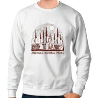 Sweat à Capuche Born To Wander Parcs Nationaux Américains pour Hommes — Sweats à capuche pour hommes