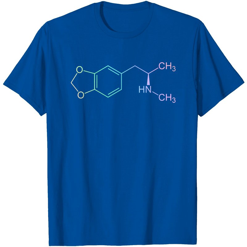 T-shirt Pastel Molécule MDMA pour hommes en noir — T-shirts pour hommes
