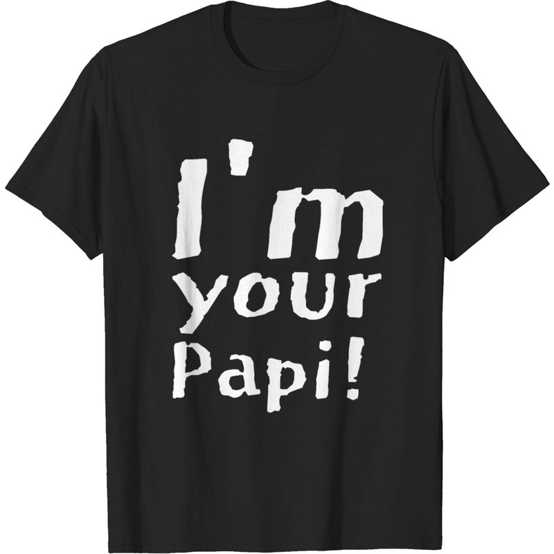 T-Shirt I'm Your Papi! pour hommes en noir — T-shirts pour hommes