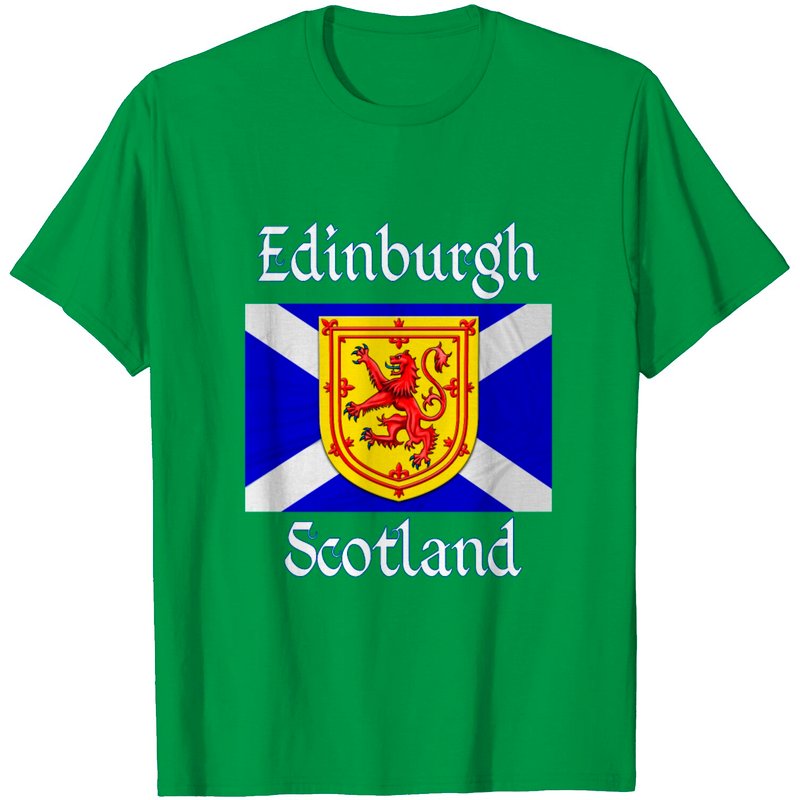 Edinburgh Scotland Lion Rampant Flag T-Shirt for Men