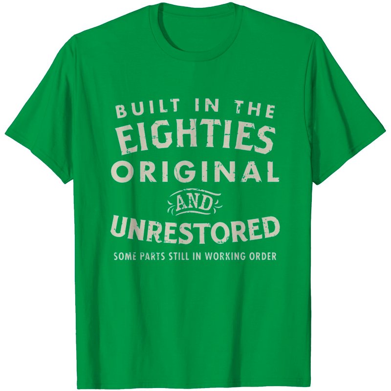 Built In The Eighties T Shirt for Men - Black