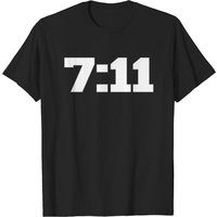 T-Shirt Time And Place 7 11 pour hommes en noir