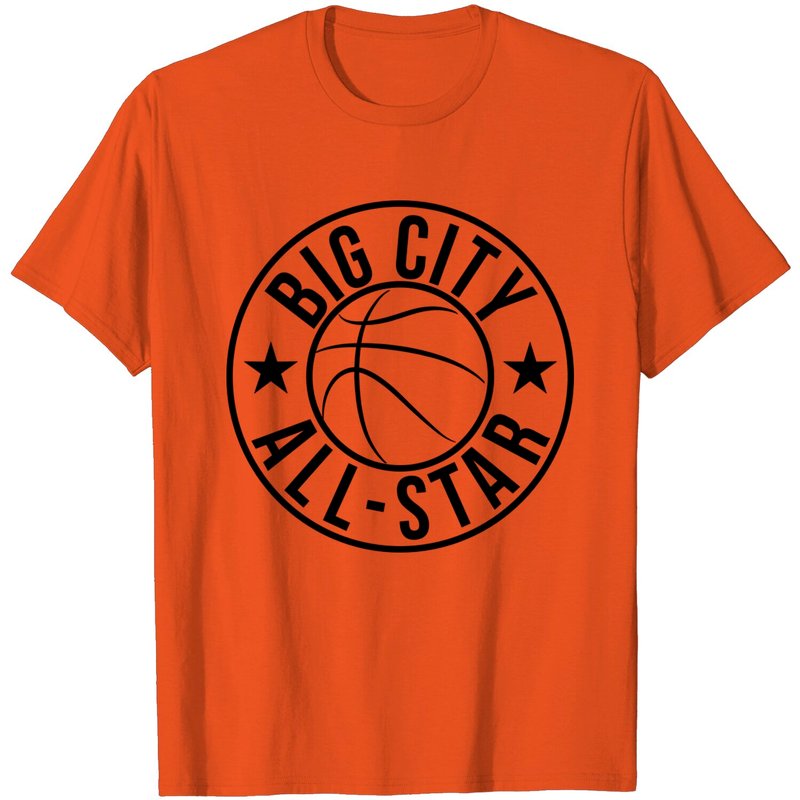 T-shirt Basketball Big City Star pour hommes en cendre — T-shirts pour hommes