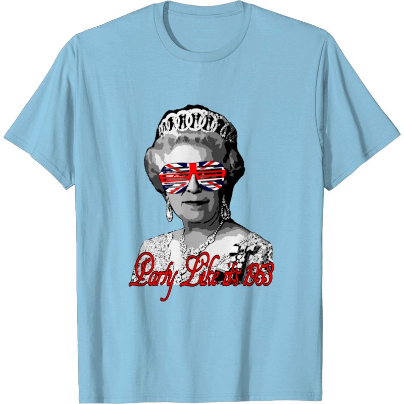 T-Shirt pour hommes Reine Elizabeth II en noir — T-shirts pour hommes