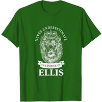 T-Shirt Ellis Gift Name Lion pour hommes en noir — T-shirts pour hommes