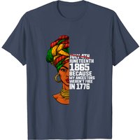 Afro Woman Juneteenth Day My Ancestors Weren't T Shirt for Men