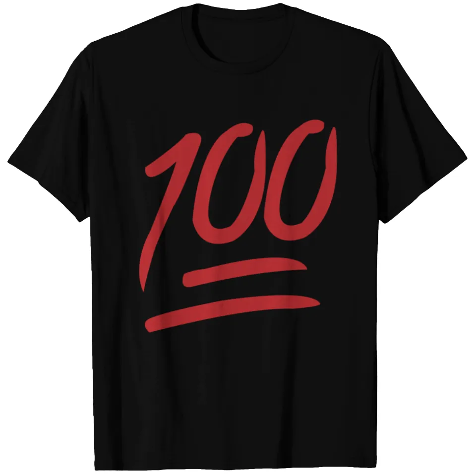 100 Emoji Large T Shirt Men's Heavyweight T-shirt Black