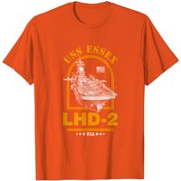 T-shirt LHD 2 USS Essex pour hommes en noir — T-shirts pour hommes