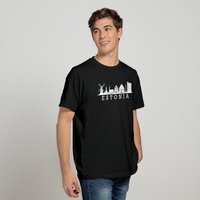 Estonia T Shirt for Men in Black