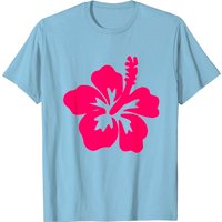 T-shirt Flower Hibiscus pour hommes en noir