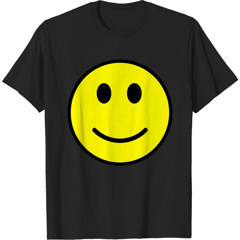 T-Shirt Smiley Face pour hommes - Noir — T-shirts pour hommes