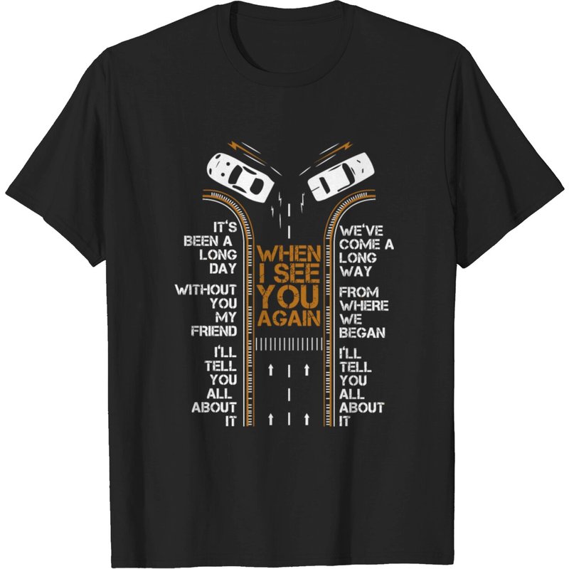 T-Shirt Fast Furious pour hommes en noir