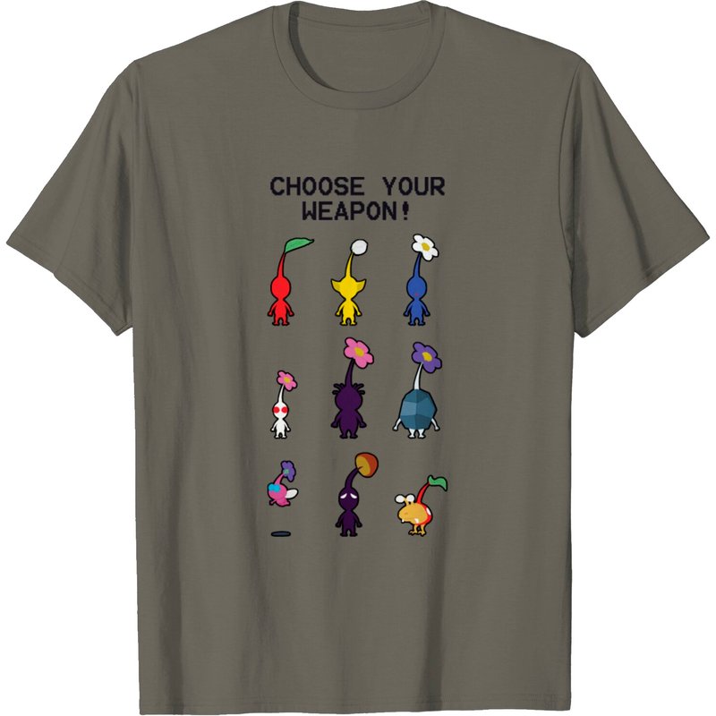 Pikmin Fauna Classic T Shirt for Men - Black — Mens T Shirts