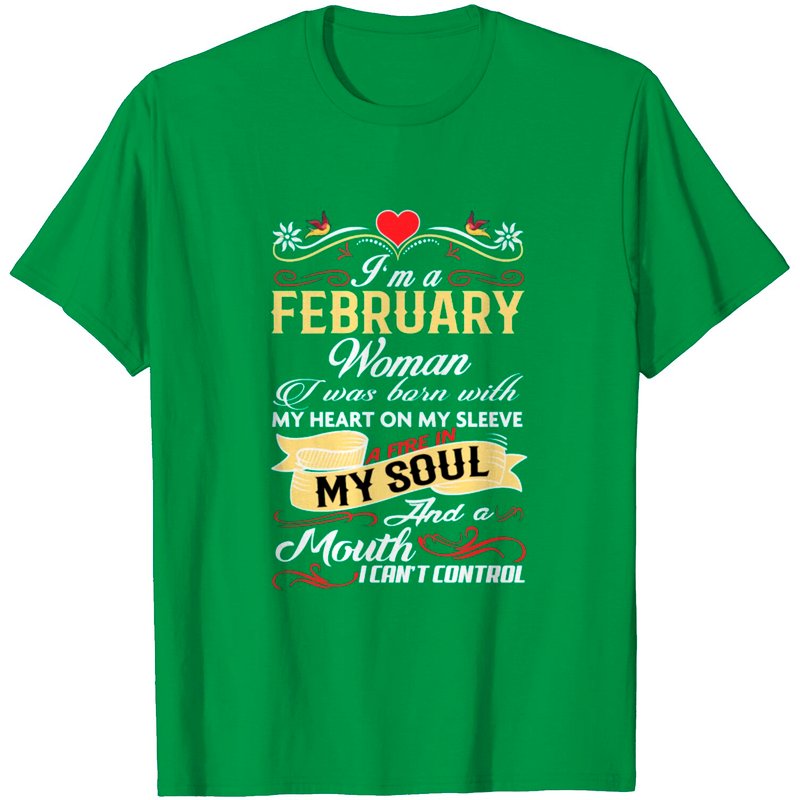 February Woman T-Shirt for Men in Black — Mens T Shirts