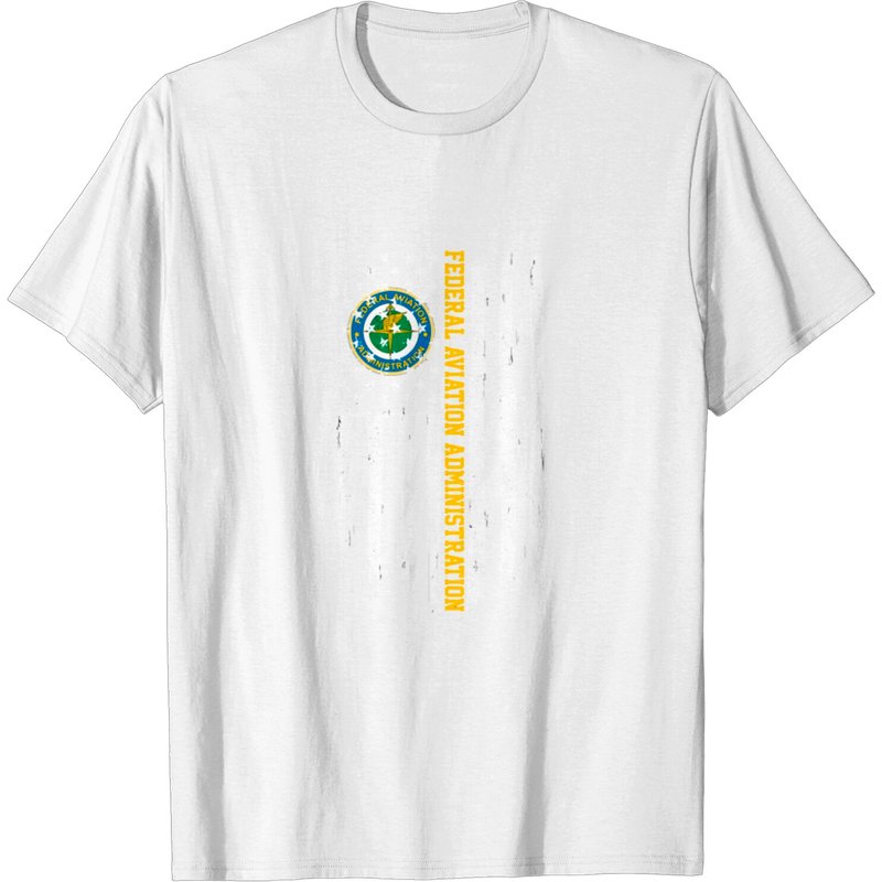 Federal Aviation Administration Faa American Flag T-Shirt for Men