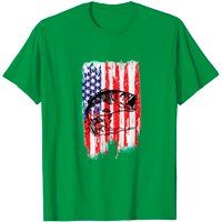T-Shirt Design de Pêche au Bar Américain pour Hommes