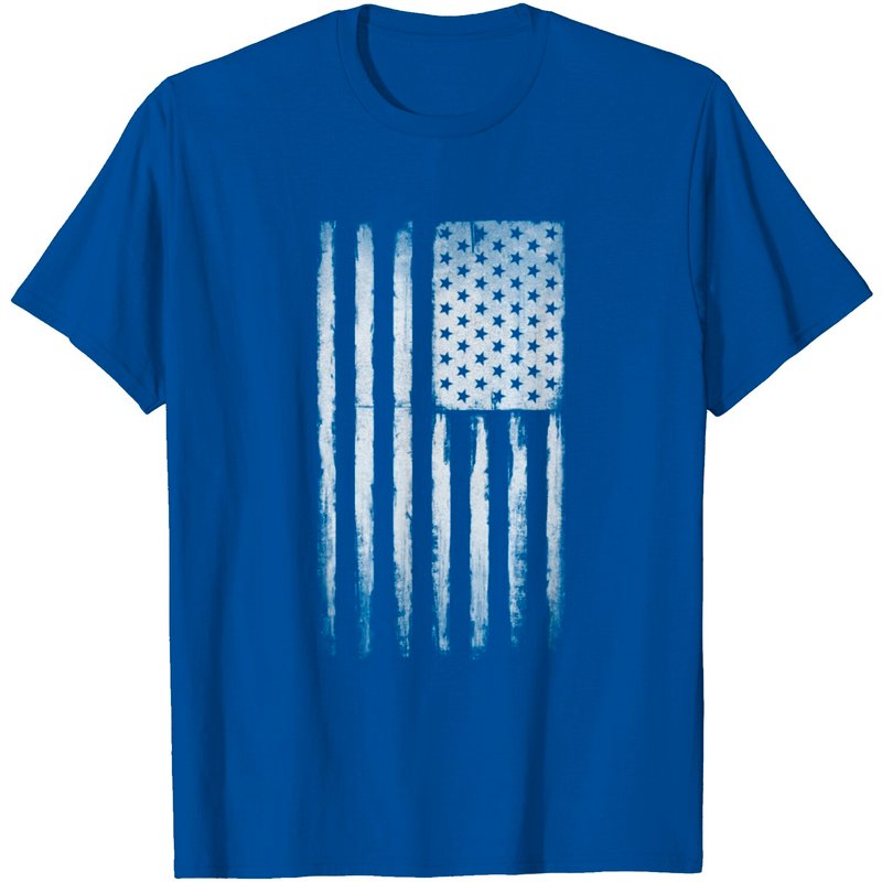 T-Shirt Grunge Blanc Drapeau USA pour Hommes — T-shirts pour hommes