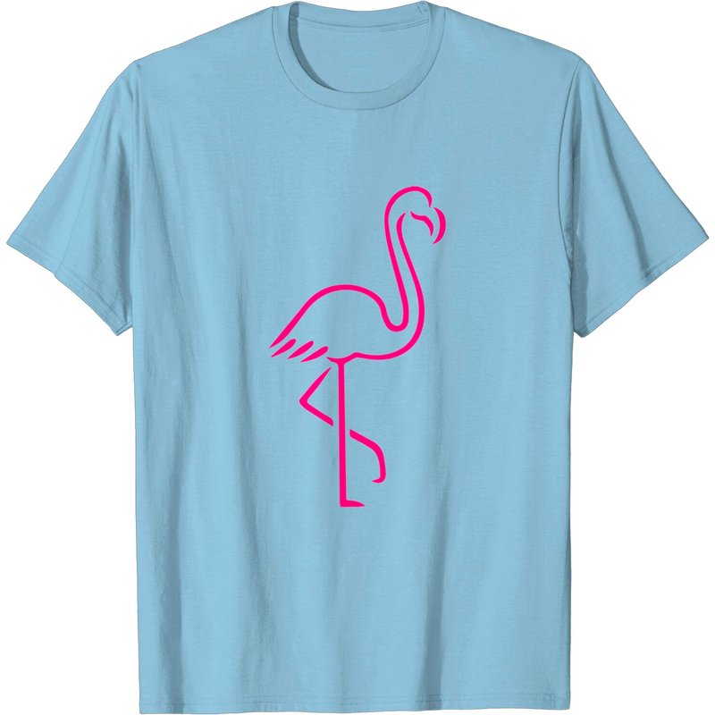 T-Shirt Flamant Rose pour Hommes - Noir — T-shirts pour hommes