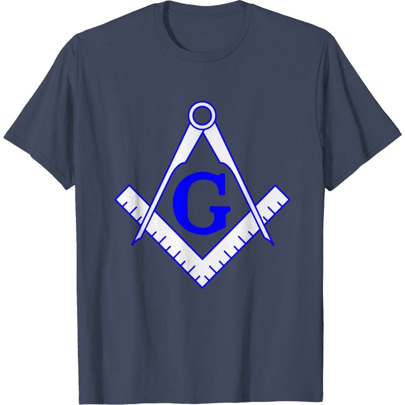 T-Shirt avec symbole maçonnique pour hommes en noir — T-shirts pour hommes