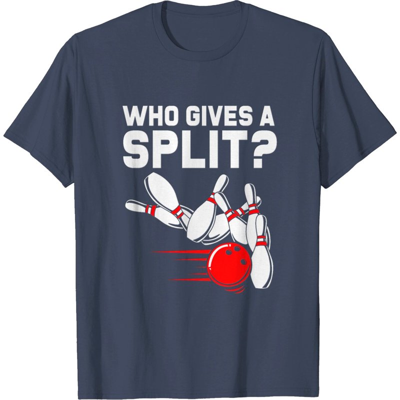 T-shirt pour homme Funny Bowler Bowling Team Who Gives A Split — T-shirts pour hommes