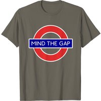 London Souvenir Mind The Gap Underground Tube T Shirt for Men — Mens T Shirts