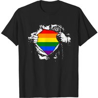 Gay Pride T-Shirt for Men in Black