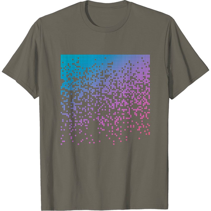 Falling Pixels Gradient T-Shirt for Men — Mens T Shirts