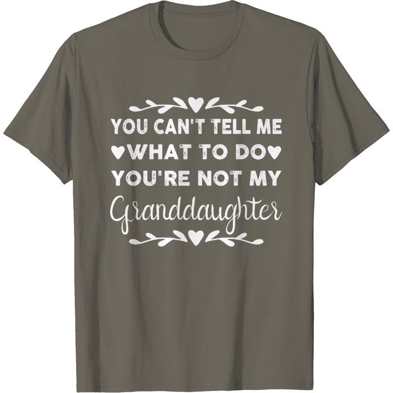 You're Not My Granddaughter Men's T-Shirt in Black — Mens T Shirts