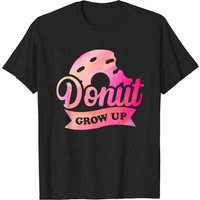 T-shirt typographique Donut Grow Up pour hommes en noir — T-shirts pour hommes