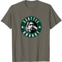 T-shirt Grunge Seattle pour hommes en noir — T-shirts pour hommes
