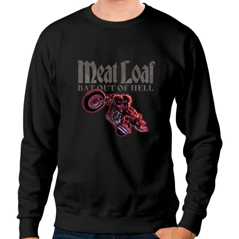 Sweatshirts Unisex Meat Loaf Bat Out Of Hell Bike — Sweats à capuche pour hommes