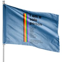 I Am A Safe Person LGBTQ Ally Safe Space Pride Rainbow Flag