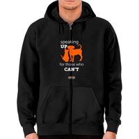 Hoodie Zippé ASPCA Speaking Up For Those Who Can't - Foncé — Sweats à capuche pour hommes