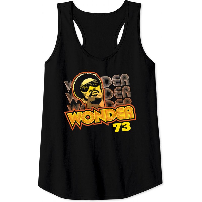 Débardeurs Stevie Wonder 73 pour hommes - Noir — T-shirts pour hommes