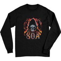 Sons Of Anarchy Reaper Flames Long Sleeve T-Shirt — Mens T Shirts